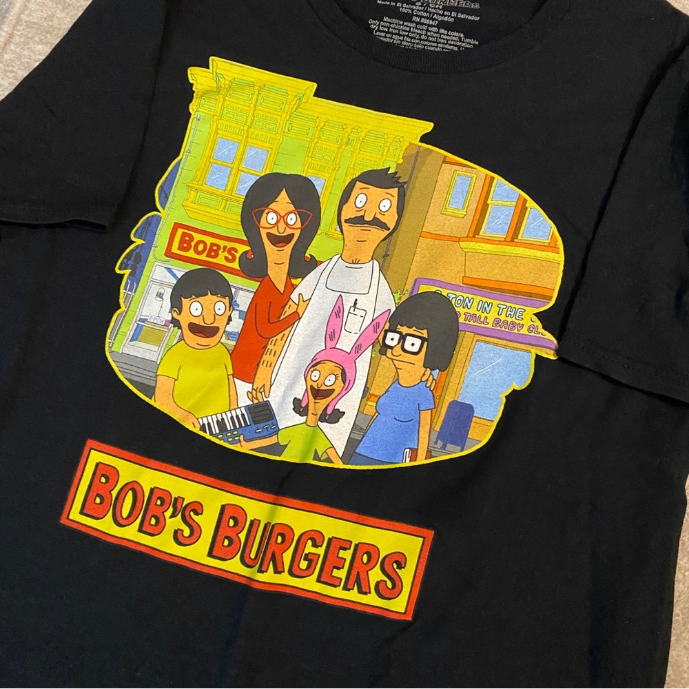 Bob’s Burgers Short Sleeve T-Shirt Black NWT